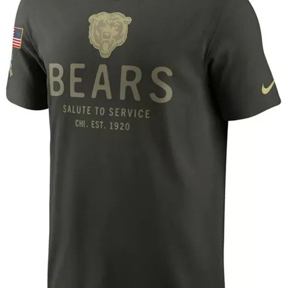 Nike Chicago Bears Salute To Service 2025 Sequoia Dri-FIT T-Shirt Men's Size L